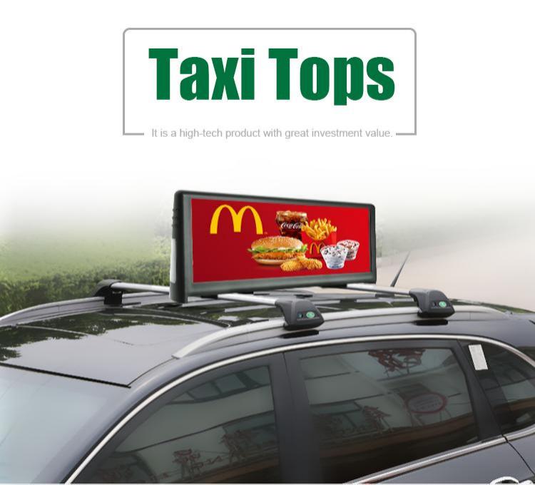 affichage mené par dessus de taxi