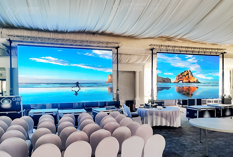 P3.91 Démontage rapide d'un écran d'affichage LED couleur pour un projet de site de conférence en Roumanie